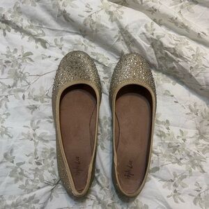 Style & Co. Sparkling Gold Flats